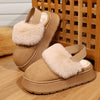 Women's Winter Fleece-Lined Thick Sole Snow Boots Korean-Style Outdoor Warm Slippers