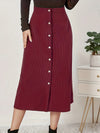 Plus Size Women's Autumn/Winter Loose Polyester Maxi Skirt