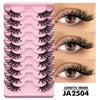 2-Pack Half Strip Lashes – Natural Fluffy Cat-Eye Soft Wispy Faux Mink Winged Elongated Eyelashes