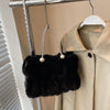 Soft Faux Fur Evening Clutch with Chain Strap – Warm Winter Crossbody Shoulder Bag for Women