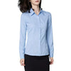 Women's Long Sleeve Button-Up Blouse – Slim Fit Chiffon Office Shirt (White, Sky Blue, Black)