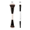 Dual-Ended Synthetic Makeup Brush for Foundation, Concealer, Powder, Blush, Contour & Eyeshadow