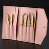 6-Piece Precision Eyelash Tweezers Set for Beginners – Individual & Strip Lash Extensions with Storage Bag