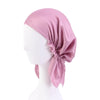 Satin Night Cap with Bow – Long-Tail Hair Bonnet & Chemo Headscarf Wrap for Women