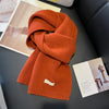 Women's 100% Wool Knitted Scarf - Thick Soft Pashmina Shawl Solid Winter Wrap 7.9 x 63 in (20 x 160 cm)