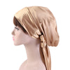 Satin Night Cap with Bow – Long-Tail Hair Bonnet & Chemo Headscarf Wrap for Women