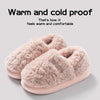 Women's Winter Cotton Plush Slippers — Warm Non-Slip Indoor/Outdoor House Shoes with Closed Back