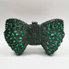 Rhinestone Evening Clutch with Bow - Multi-Color Bridal Wedding Party Handbag