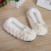 Women's Plush Faux Fur Winter Slippers – Non-Slip Indoor House Shoes with Heart Grip, Sizes EU 36-38 & 39-41