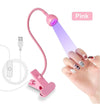 3W LED Nail Lamp with Flexible Gooseneck Gel Polish Curing Manicure Dryer