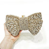Rhinestone Evening Clutch with Bow - Multi-Color Bridal Wedding Party Handbag