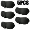 3D Contoured Sleep Mask - Light-Blocking, Breathable Ultra-Soft Eye Mask, Unisex, 1/2/5-Pack (Black)
