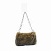 Faux Fur Underarm Shoulder Bag with Chain Strap – Plush Winter Clutch for Women, Evening & Party