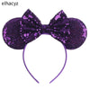 Disney Sequined Mouse Ear Headband with Rainbow Bow, Festival Party Hairband for Women & Girls