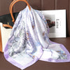 Satin-Look Square Scarf 27.6 x 27.6 in (70 x 70 cm) Cat Print Headscarf, Neck Wrap & Bandana for Women