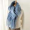 Cashmere-Feel Oversized Tassel Pashmina Shawl – 240 x 38 cm (94 x 15 in) Warm Winter Scarf for Women