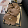 Women's 100% Wool Knitted Scarf - Thick Soft Pashmina Shawl Solid Winter Wrap 7.9 x 63 in (20 x 160 cm)