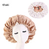 Reversible Double-Layer Satin Bonnet Sleep Hat, Adjustable Night Cap & Headwrap for Women