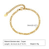 Non-Tarnish Stainless Steel Herringbone Chain Bracelet Thin Stackable Gold Plated for Women