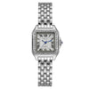 Women's Square Rhinestone Quartz Watch Luxury Alloy Bracelet 27mm Dial