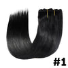 Seamless Clip-In Human Hair Extensions 8-Piece 120g Brazilian Remy Straight 16-26 in (41-66 cm)