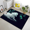 Wolf & Moon Area Rug – Scenic Wolf Moon Pattern Non-Slip Carpet for Living Room & Bedroom, Soft Large Area Rug (23×35–70×102 in | 60×90–180×260 cm)