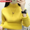 Women's Turtleneck Velvet Lined Knit Sweater - Thick Warm Slim Pullover