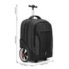 20-Inch (53 cm) Rolling Backpack Luggage with Wheels – Large Capacity Carry-On Trolley Bag with 17.3-Inch Laptop Compartment