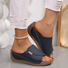 Women's Summer Soft Platform Wedge Sandals Peep Toe Flip Flops Medium Heel 1.2–2.0 in (3–5 cm) Casual Beach Shoes