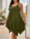 Plus Size Women's Strappy Asymmetrical Hem Midi Dress (XL-5XL) - Sleeveless Casual Summer Sundress