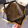 Silk-Feel Square Scarf 70 x 70 cm (27.6 x 27.6 in) Floral Satin Neckerchief – Women's Hair Band, Bandana & Wrap