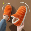 Faux Fur Plush Slippers for Women & Men — Warm Fuzzy Indoor Winter House Slippers with Soft Rubber Sole