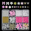 120-Pack 3D Gold Metal Nail Charms Bow Butterfly Diamond Star Nail Art Decorations
