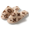 Faux Fur Women's Plush Slippers - Fluffy Indoor Winter House Slides, Cozy Flat Home Shoes