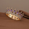 Crystal Baroque Princess Tiara – Round Rhinestone Bridal Pageant Crown
