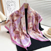 90 x 90 cm (35 x 35 in) Twill Silk-Feel Square Scarf – Women’s Luxury Tree Print Head Scarf, Shawl, Hijab, Bandana
