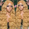 Chocolate Reddish Brown 13x4 HD Body Wave Lace Front Wig with Baby Hair, Synthetic Glueless