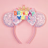 Disney Mickey Mouse Sequin Ears Headband with Bow - Halloween Party Cosplay Hairband for Women & Kids