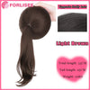 FORLISEE Clip-In Wavy Ponytail Extension with Volume Pad, Heat-Resistant Synthetic Hairpiece