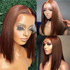 13x4 Lace Front Short Bob Human Hair Wig Transparent Swiss Lace, 613 Blonde, 99J Burgundy, Chocolate Brown, Natural Black