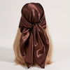 Solid 90cm (35.4in) Square Hijab Bandana – Silk-Feel Polyester Headscarf, Hip-Hop Neckerchief & Windproof Shawl for Women