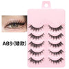 5 Pairs Manga Wispy Strip Lashes Soft Natural Long False Eyelashes for Anime Makeup