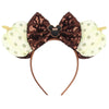 Disney Mickey Mouse Sequin Ears Headband with Bow - Halloween Party Cosplay Hairband for Women & Kids