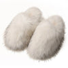 Women's Faux Fur Slippers, Plush Fuzzy Slides, Cozy Flat House & Outdoor Shoes