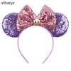 Disney Mickey Mouse Sequin Ears Headband with Bow - Halloween Party Cosplay Hairband for Women & Kids
