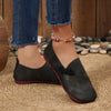 Vintage-Inspired Women's Loafers — Slip-On PU Flats, Comfortable Casual Mom Shoes