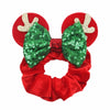Disney Mouse Ears Sequin Velvet Bow Elastic Headband 4 in (10 cm) – Women's & Girls Party Hair Accessory