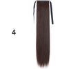 Wrap-Around Clip-In Ponytail Hair Extension 22-34 in (56-86 cm) Long Straight Heat-Resistant Synthetic Blonde Brown