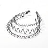 3/6-Pack Wavy Metal Headbands - Non-Slip Elastic Hairbands for Women, Fashion Hair Hoops