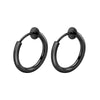 2-Pack Small Stainless Steel Spring Hoop Ear Clips — Painless No-Piercing Unisex Earrings 8–16mm